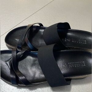 Italian Shoemakers Elegant Black Sandals Sz US 10